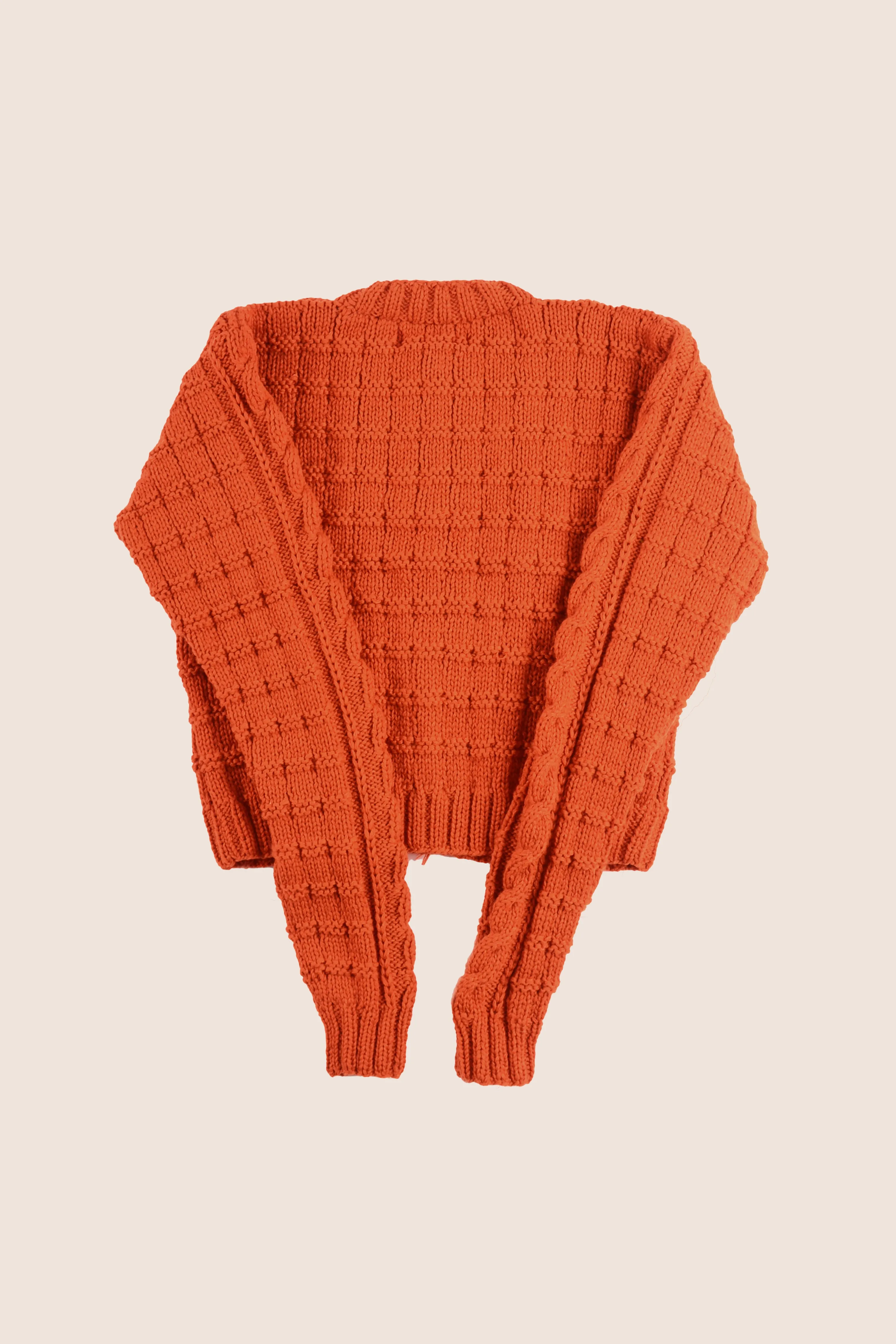 Burnt Orange Crop Cardigan