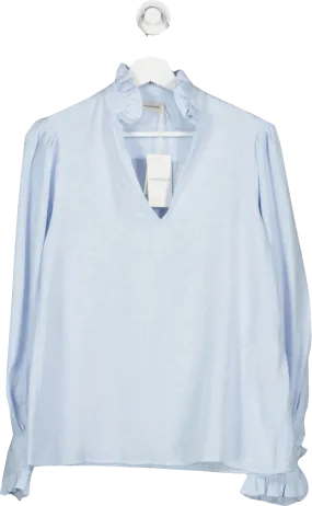 BY MALENE BIRGER Blue Cassinia Jaquard Shirt Heather BNWT UK 8