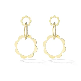 Cadar 18K Yellow Gold Trio Unity Diamond Drop Earrings