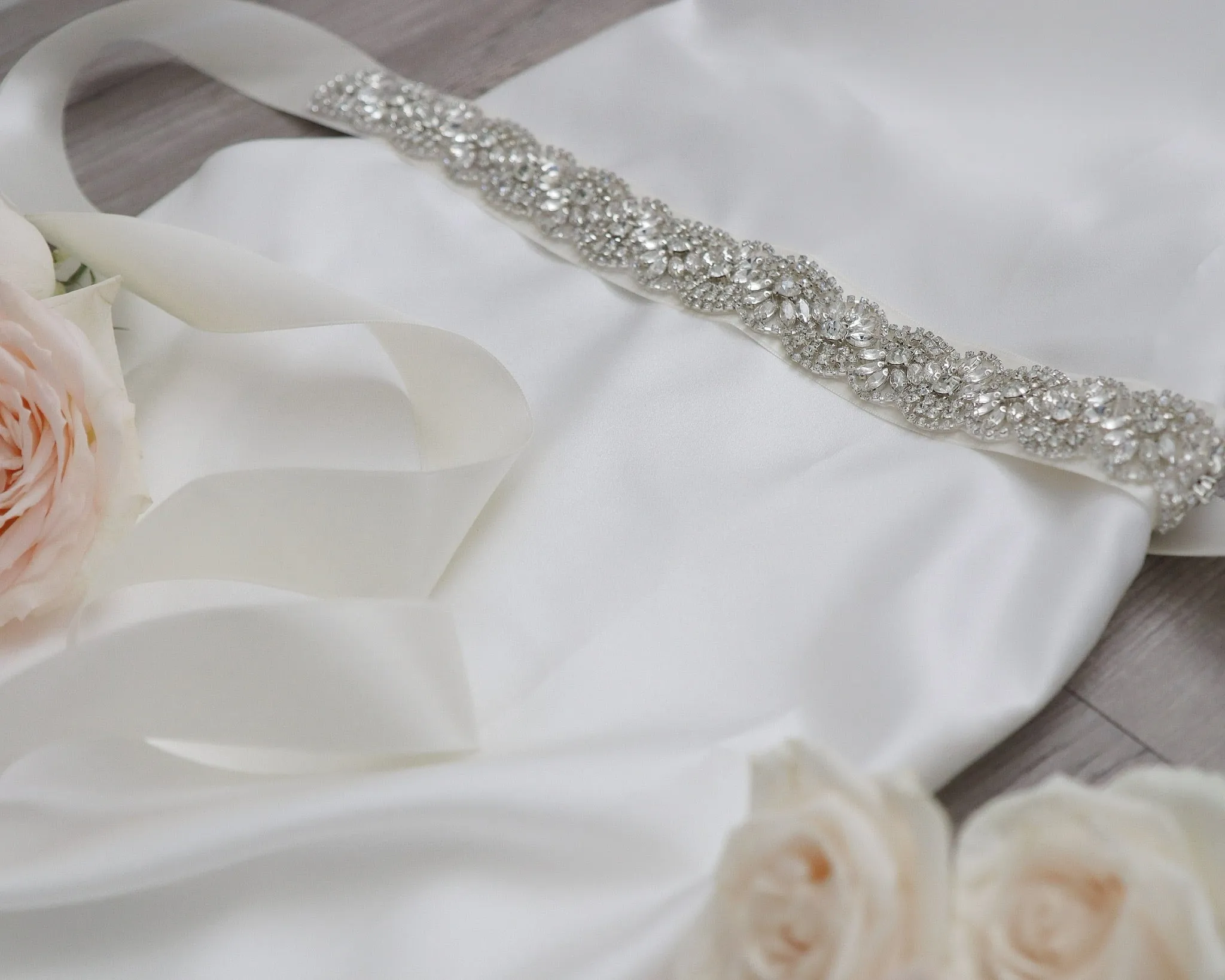 Camilla Wedding Sash and Headband