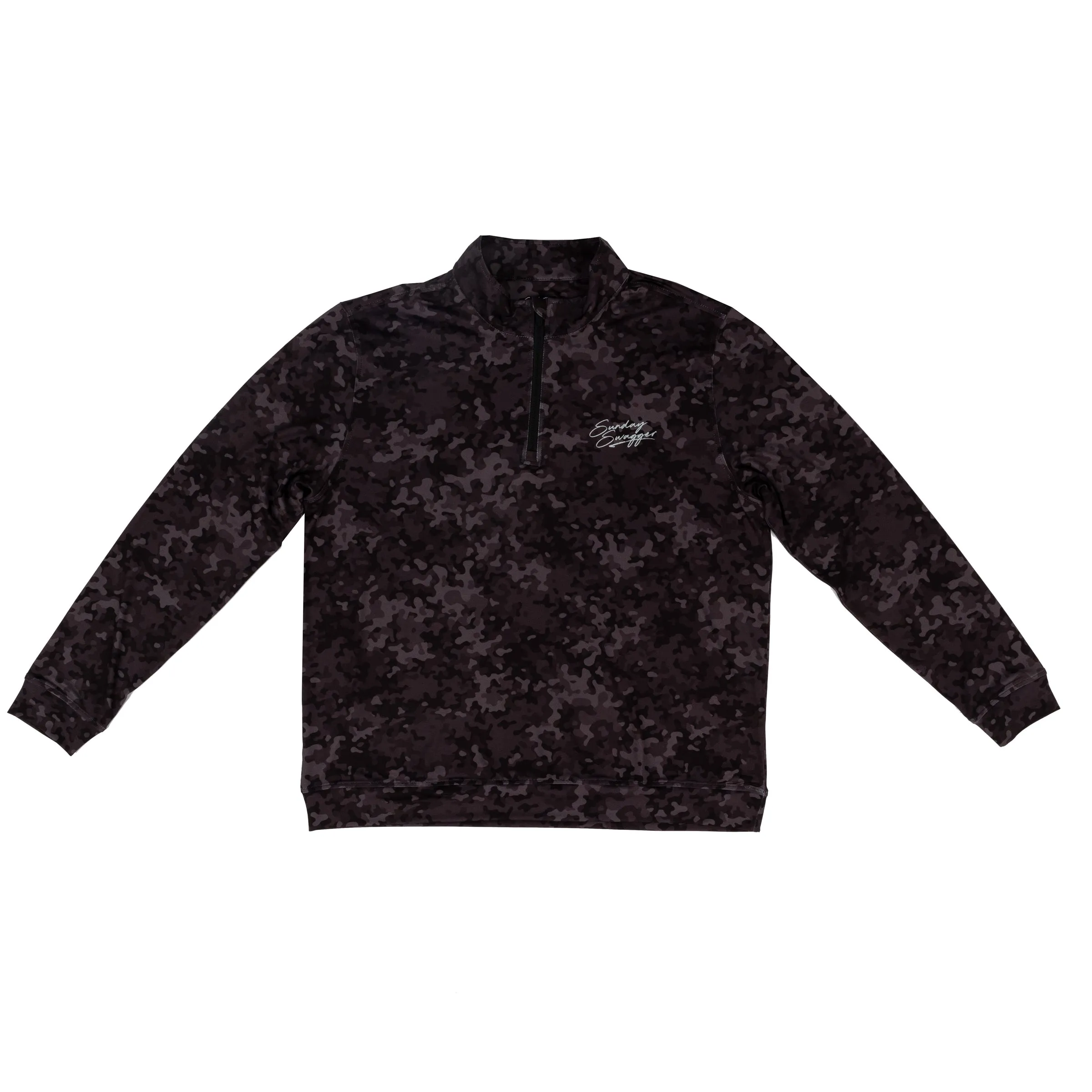 Camo Quarterzip - Black