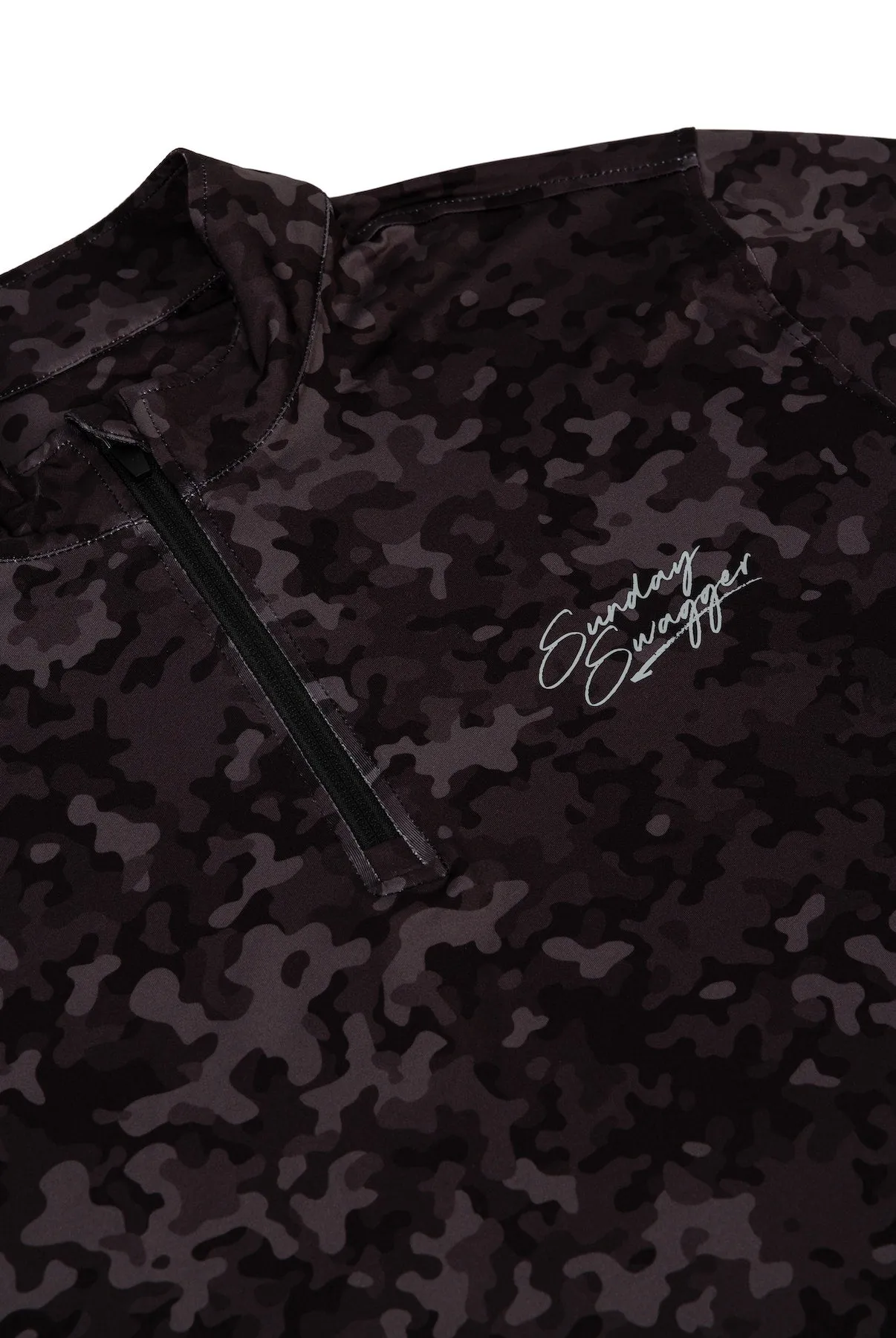 Camo Quarterzip - Black