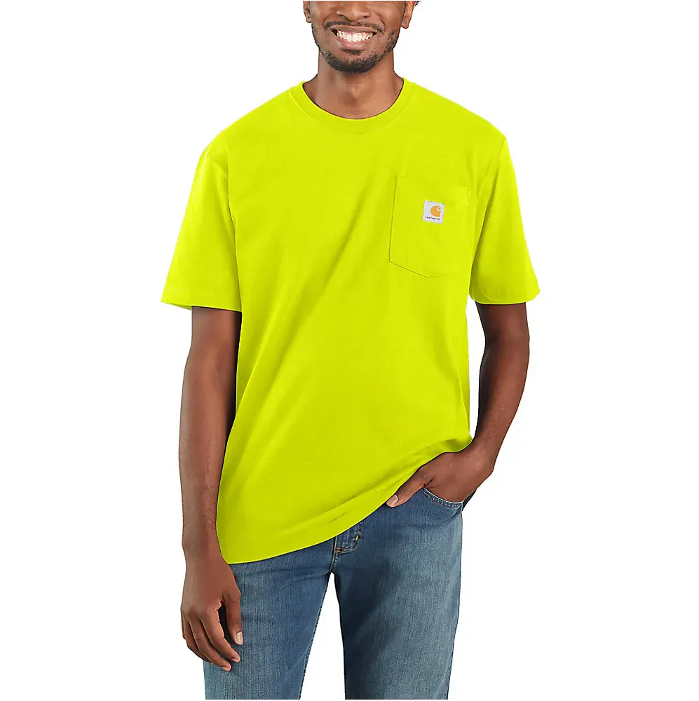 Carhartt K87 Hi-Viz Men's Loose Fit Heavyweight Short Sleeve Pocket T-Shirt