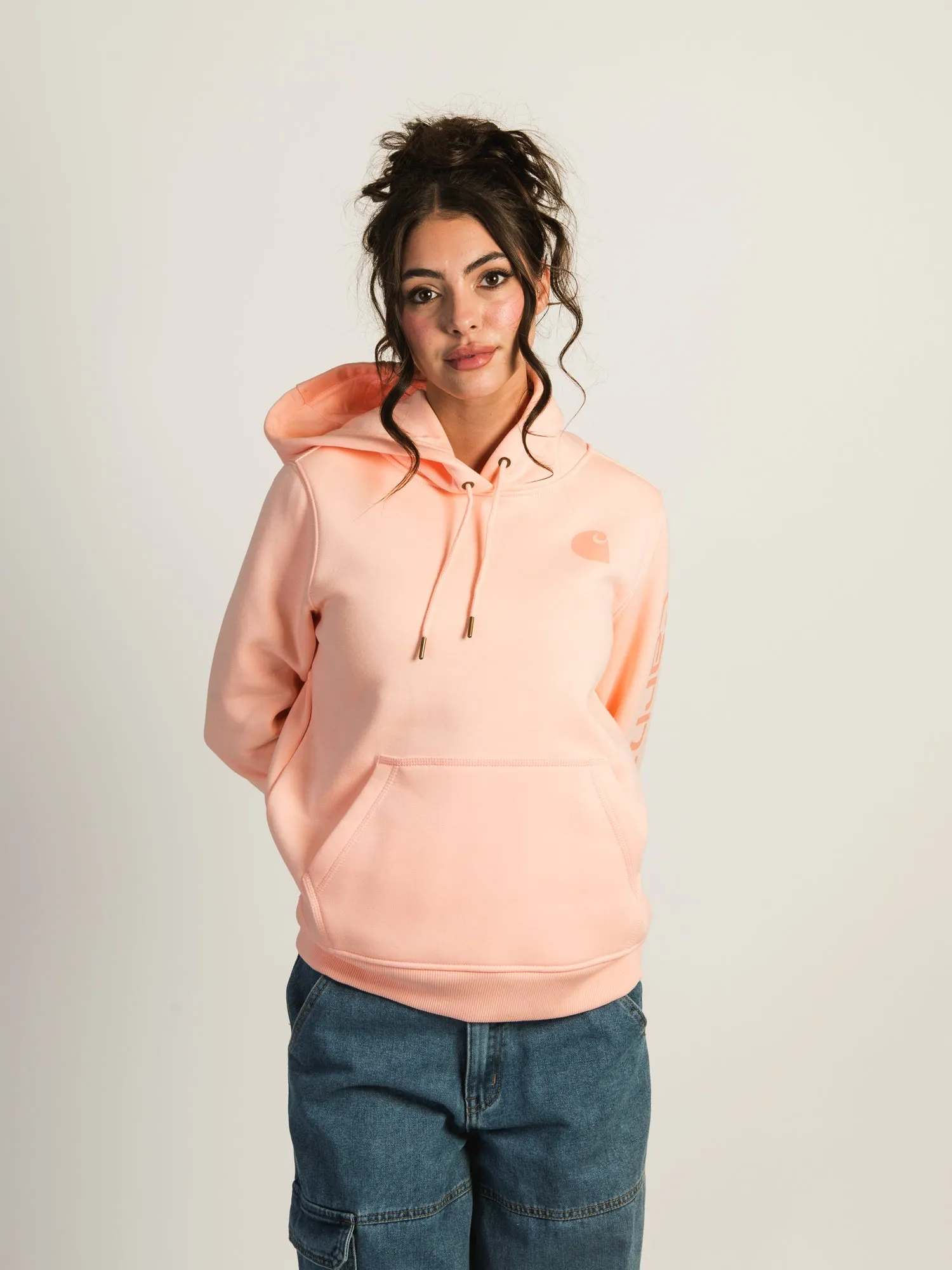 CARHARTT LOGO SLEEVE PULL OVER HOODIE