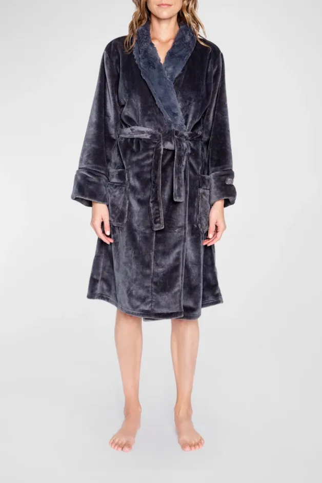 Charcoal Take It Easy luxe plush robe