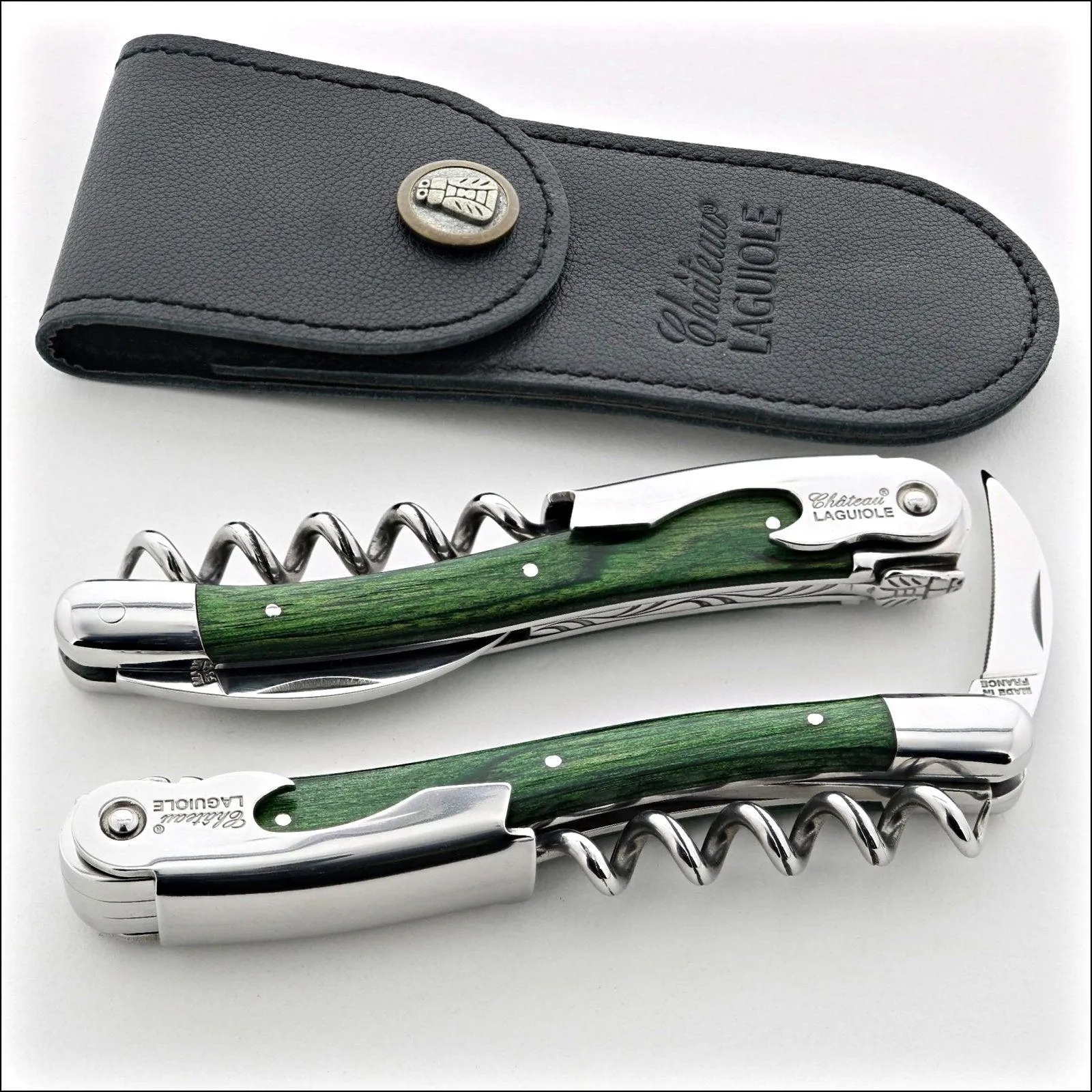 Chateau Laguiole Classic Green Stamina Corkscrew