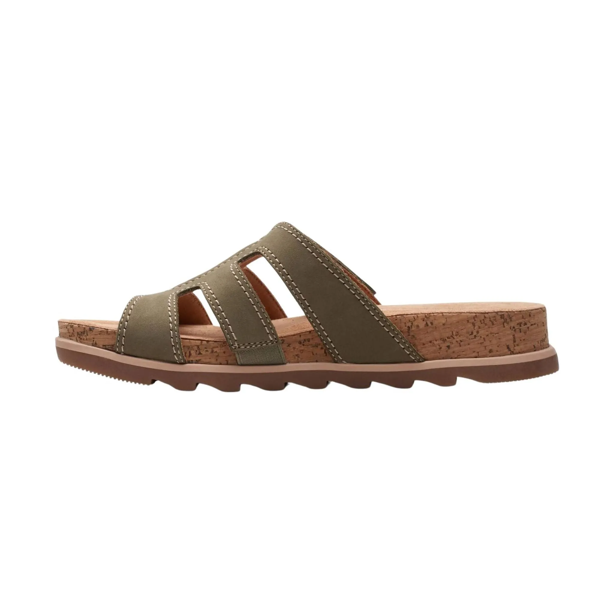 Clarks Women's Yacht Coral Sandal - Olive