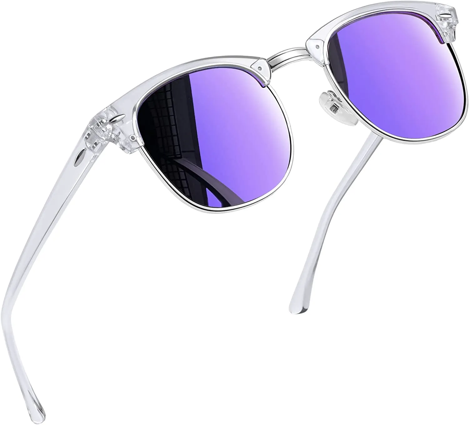 Classic Half Frame Sun Glasses with UV Protection & Polarized