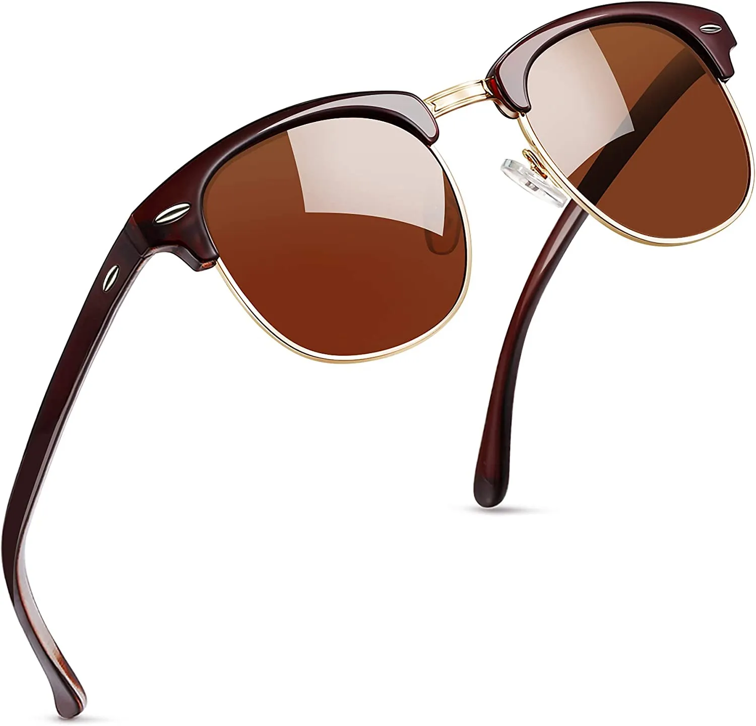 Classic Half Frame Sun Glasses with UV Protection & Polarized