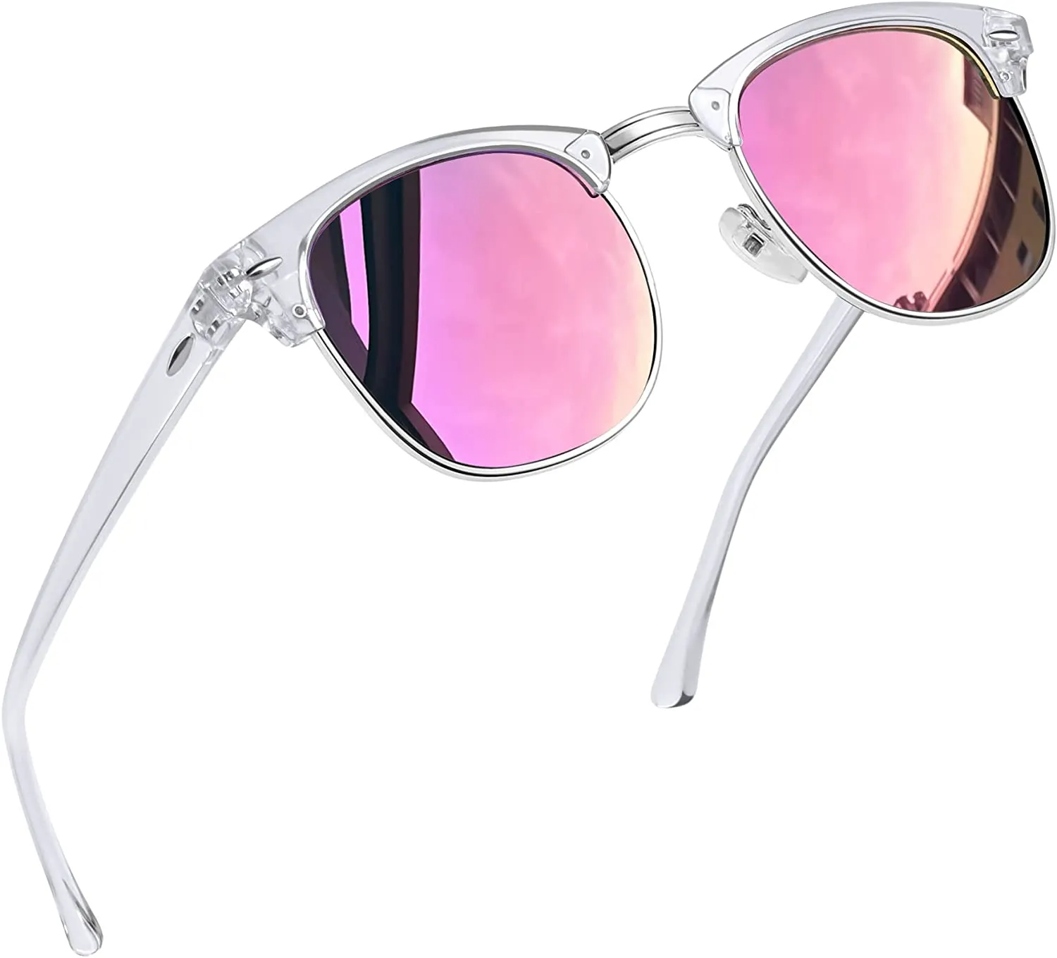 Classic Half Frame Sun Glasses with UV Protection & Polarized