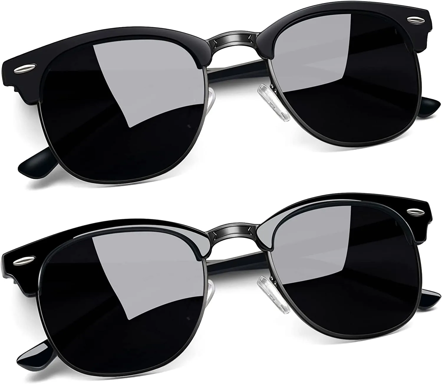 Classic Half Frame Sun Glasses with UV Protection & Polarized