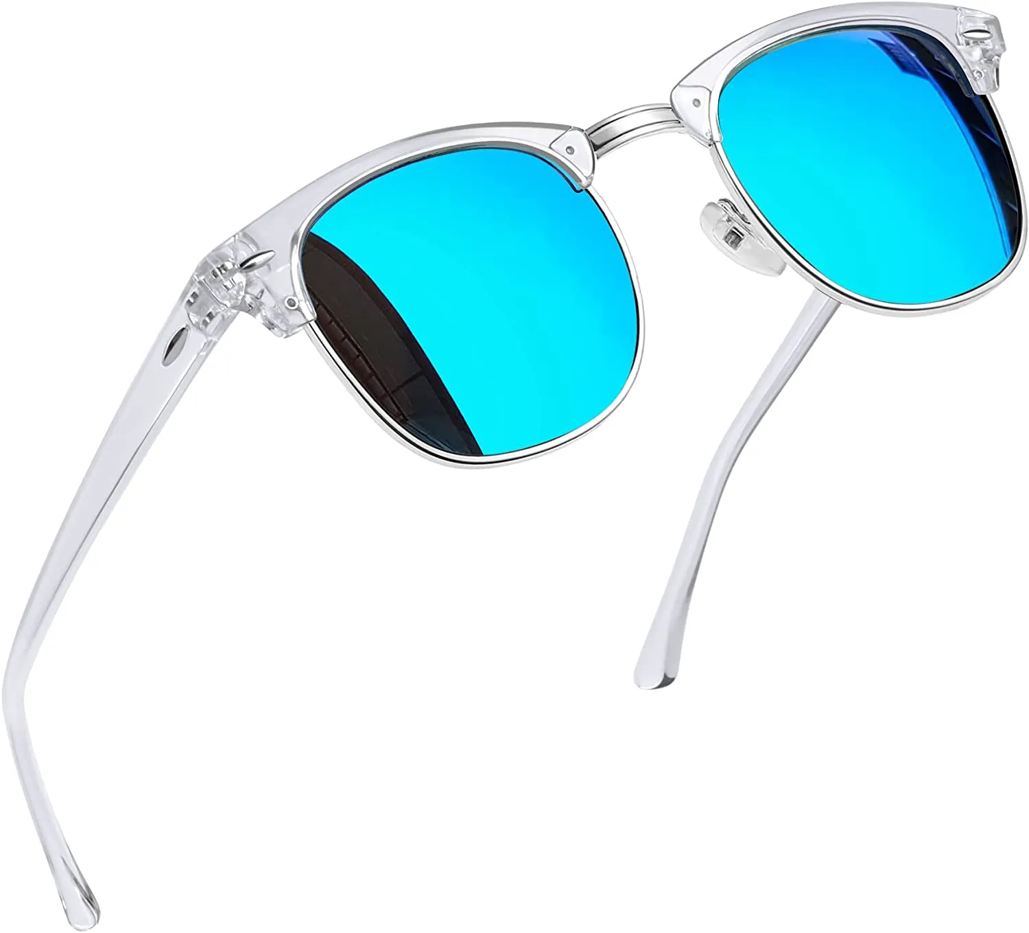 Classic Half Frame Sun Glasses with UV Protection & Polarized