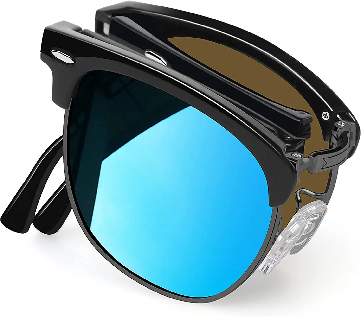 Classic Half Frame Sun Glasses with UV Protection & Polarized