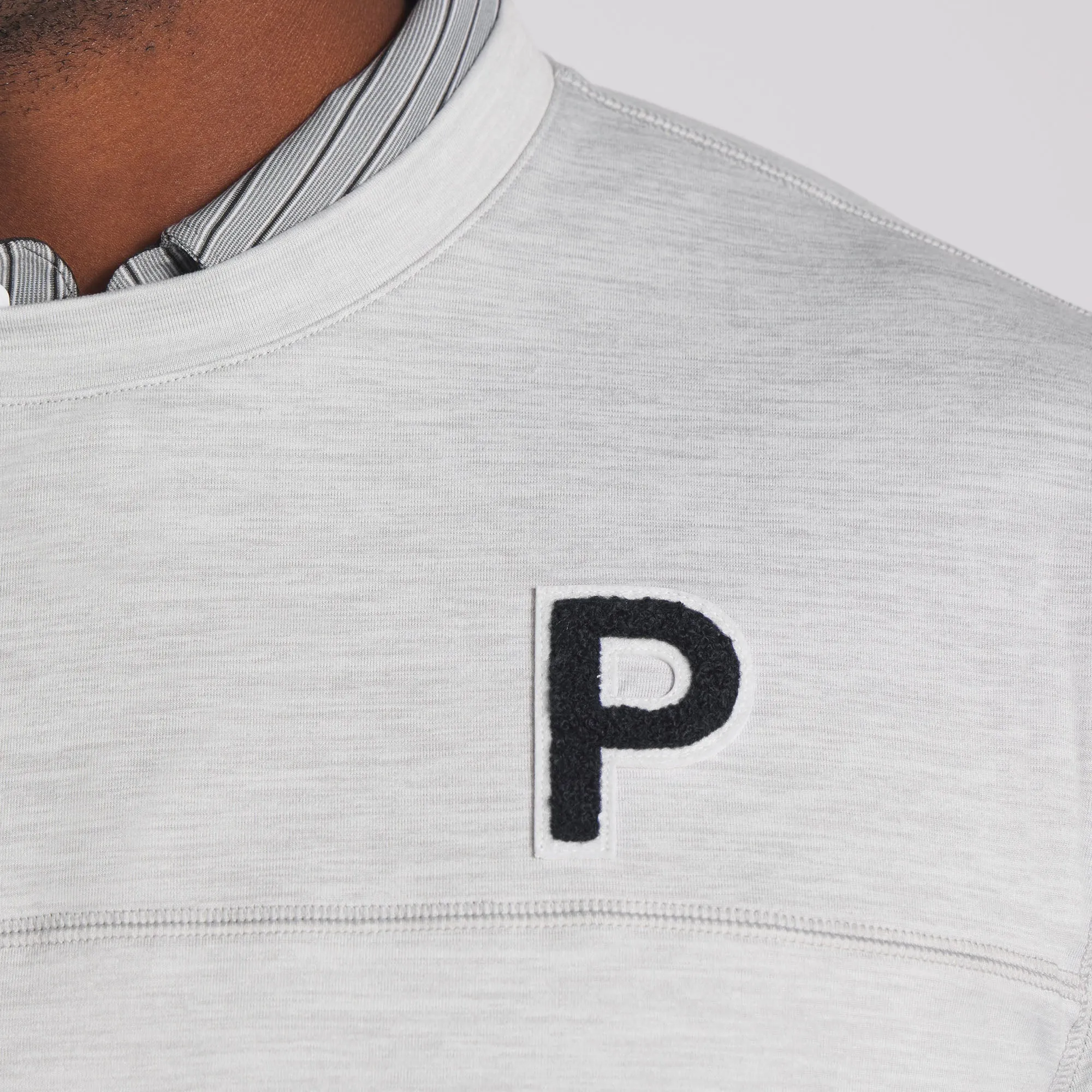 CLOUDSPUN Patch Crewneck Golf Sweater