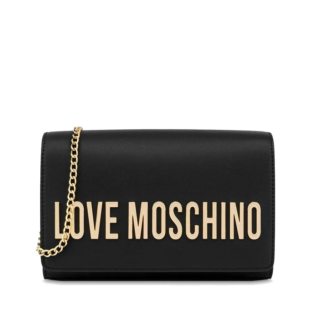 Clutch Donna con Tracolla LOVE MOSCHINO linea Smart Daily Maxi Lettering Nero