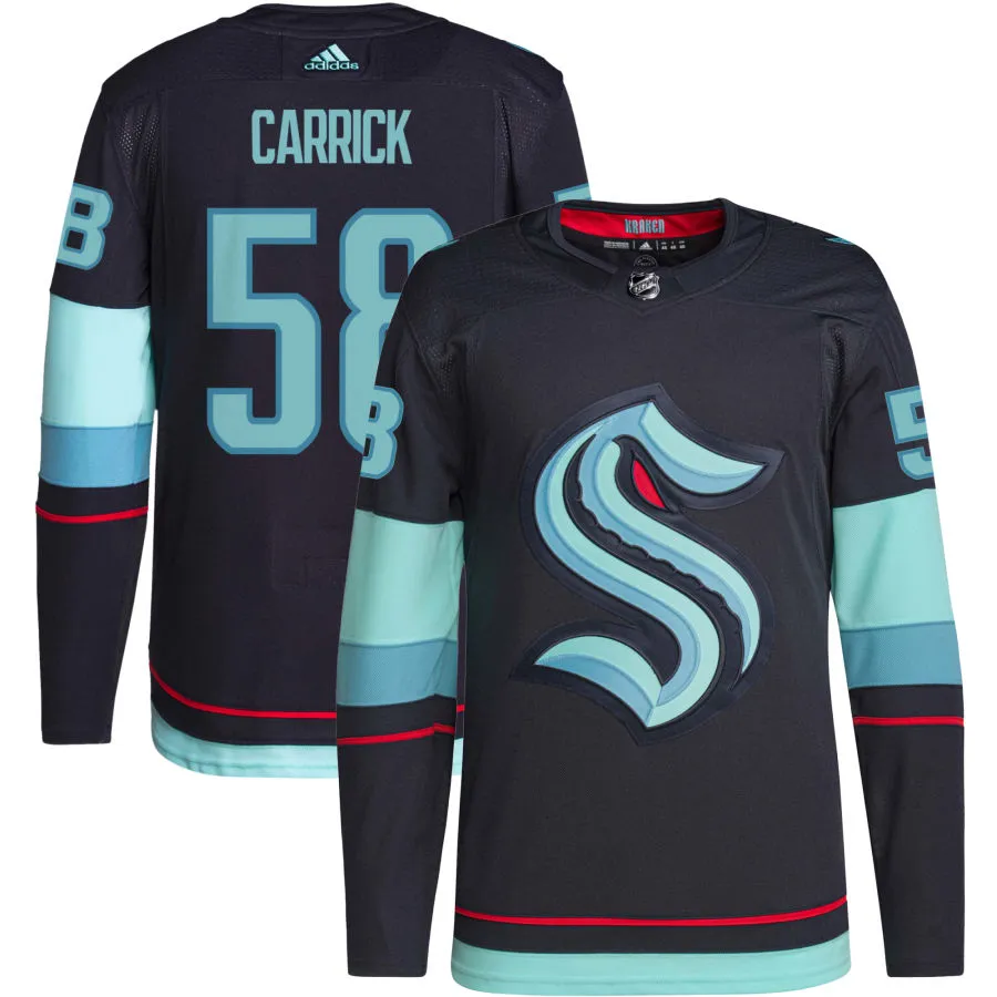 Connor Carrick Seattle Kraken adidas Home Authentic Primegreen Jersey - Navy