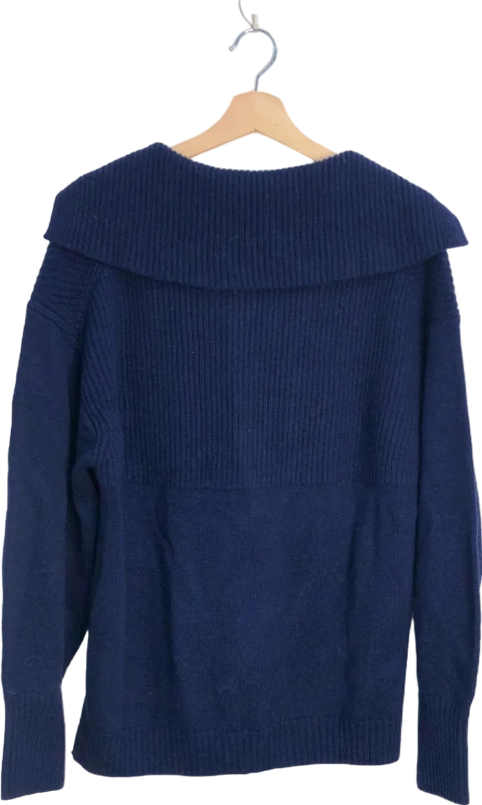 COS Navy Wool Sweater UK Size S