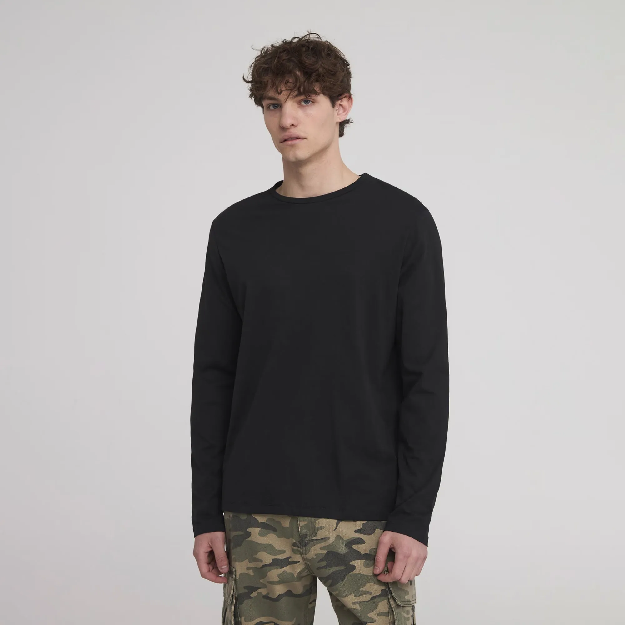 Crew Neck Long Sleeve T-Shirt