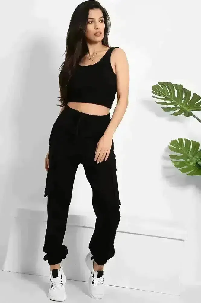 Crop Top and Utility Cargo Pants Set