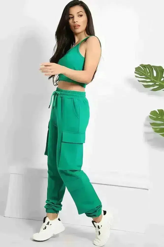 Crop Top and Utility Cargo Pants Set