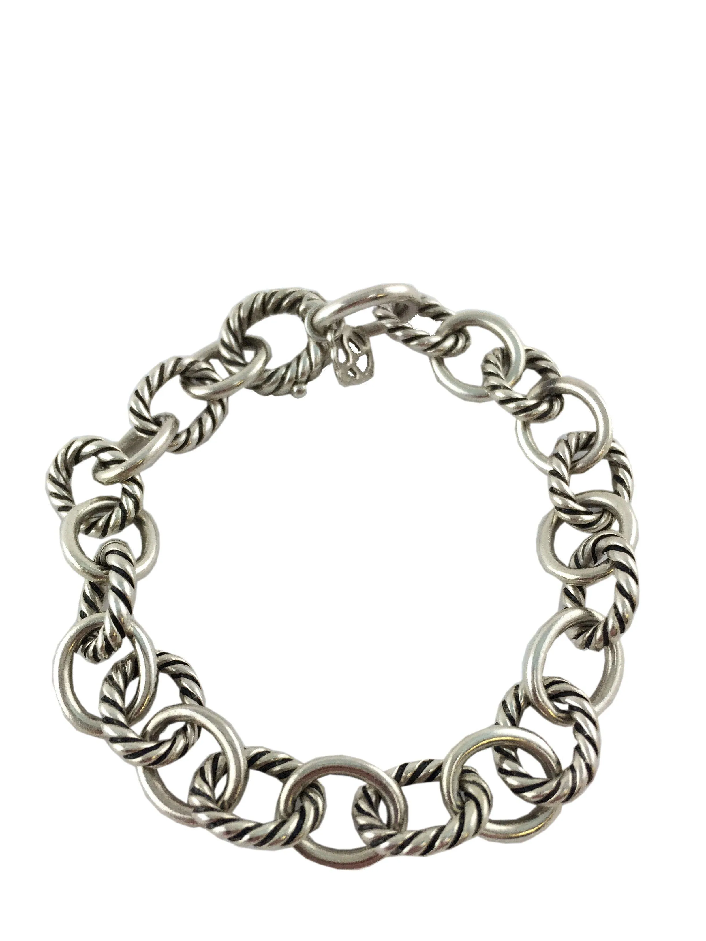 David Yurman Cable Collectibles Oval Link Charm Bracelet