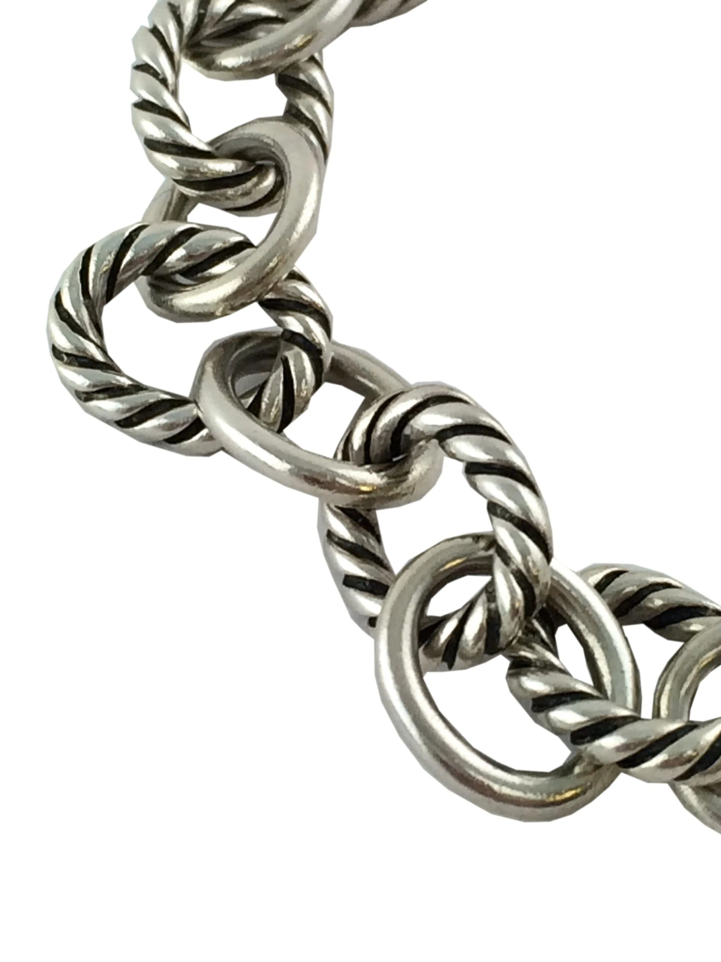 David Yurman Cable Collectibles Oval Link Charm Bracelet