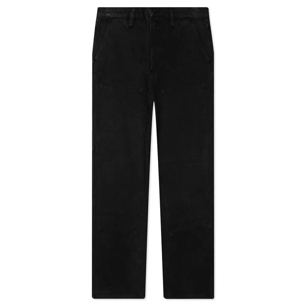 Double Knee Utility Pant - Washed Black