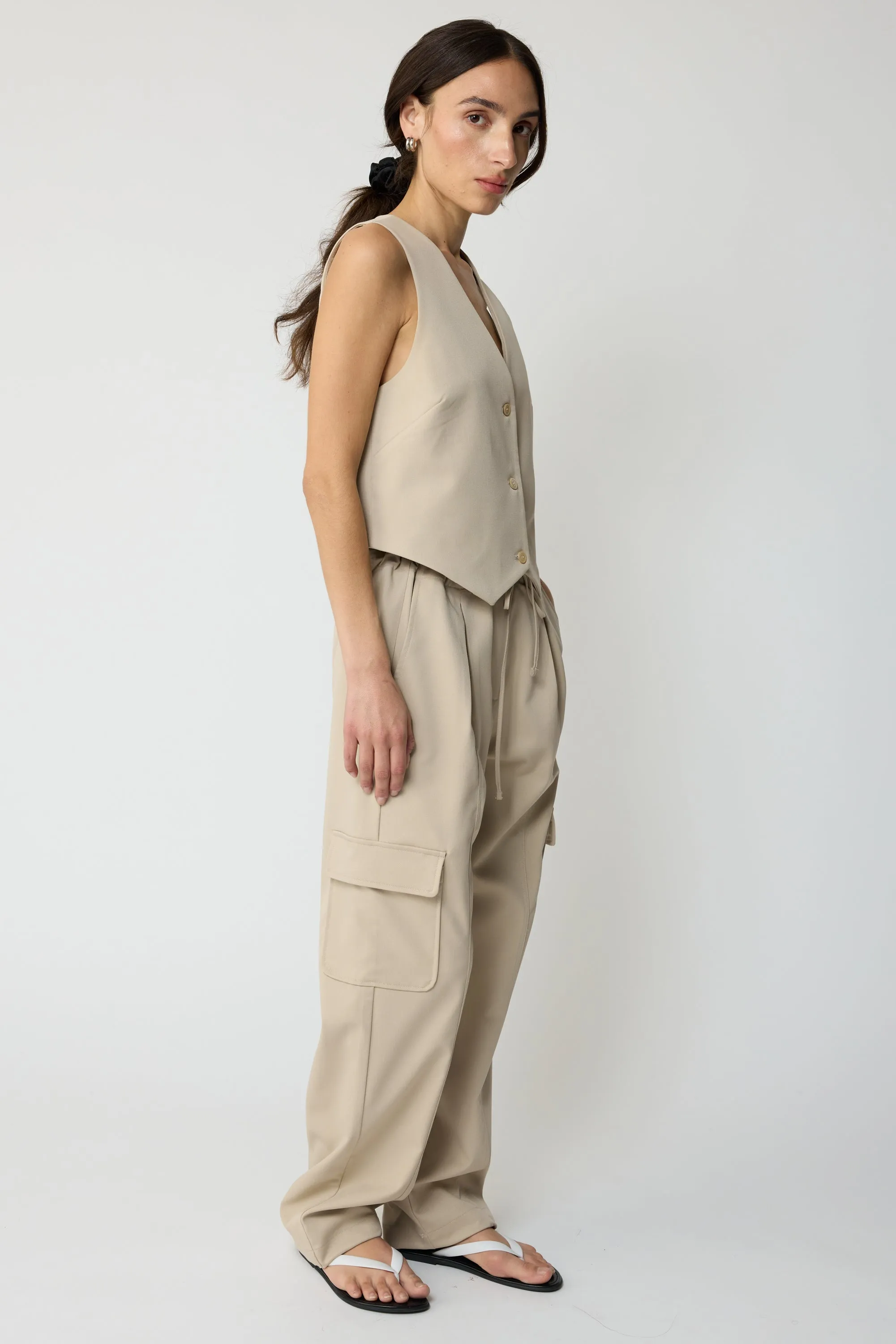 Elastic Ankle Cargo Pants