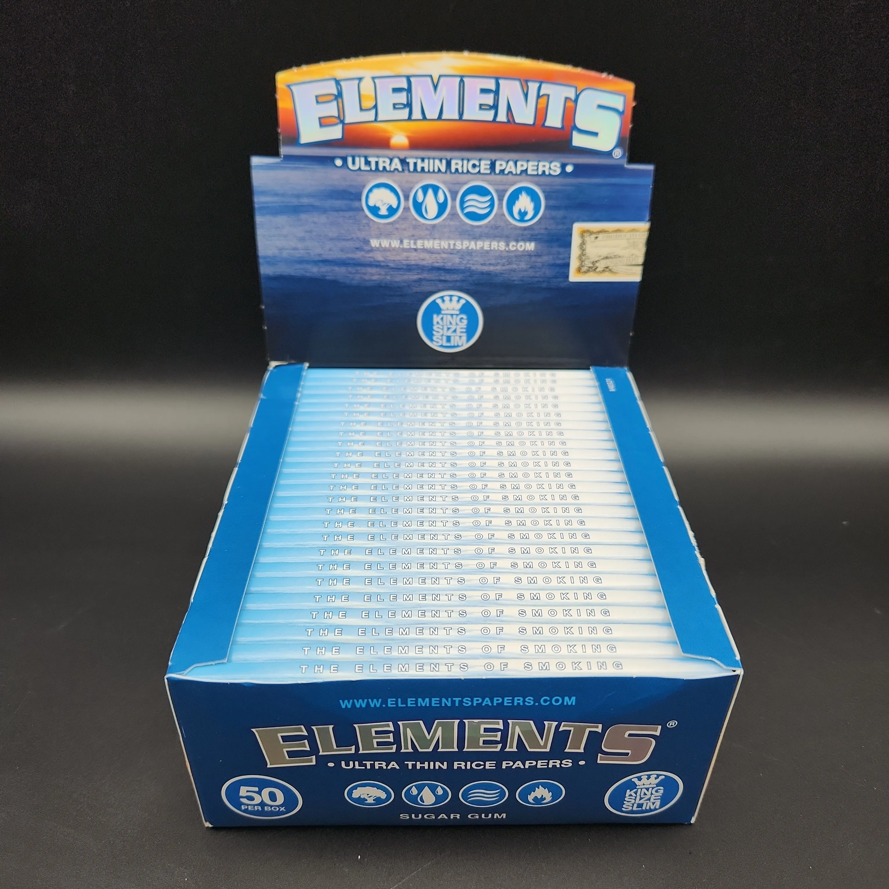 Elements Ultra Thin Kingsize Rice Rolling Papers - Box of 50