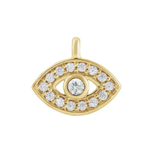 Evil Eye Charm | Emerald | 14k Yellow Gold