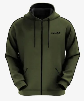 Fleece Tech Hoodie- Olive Green - Sale