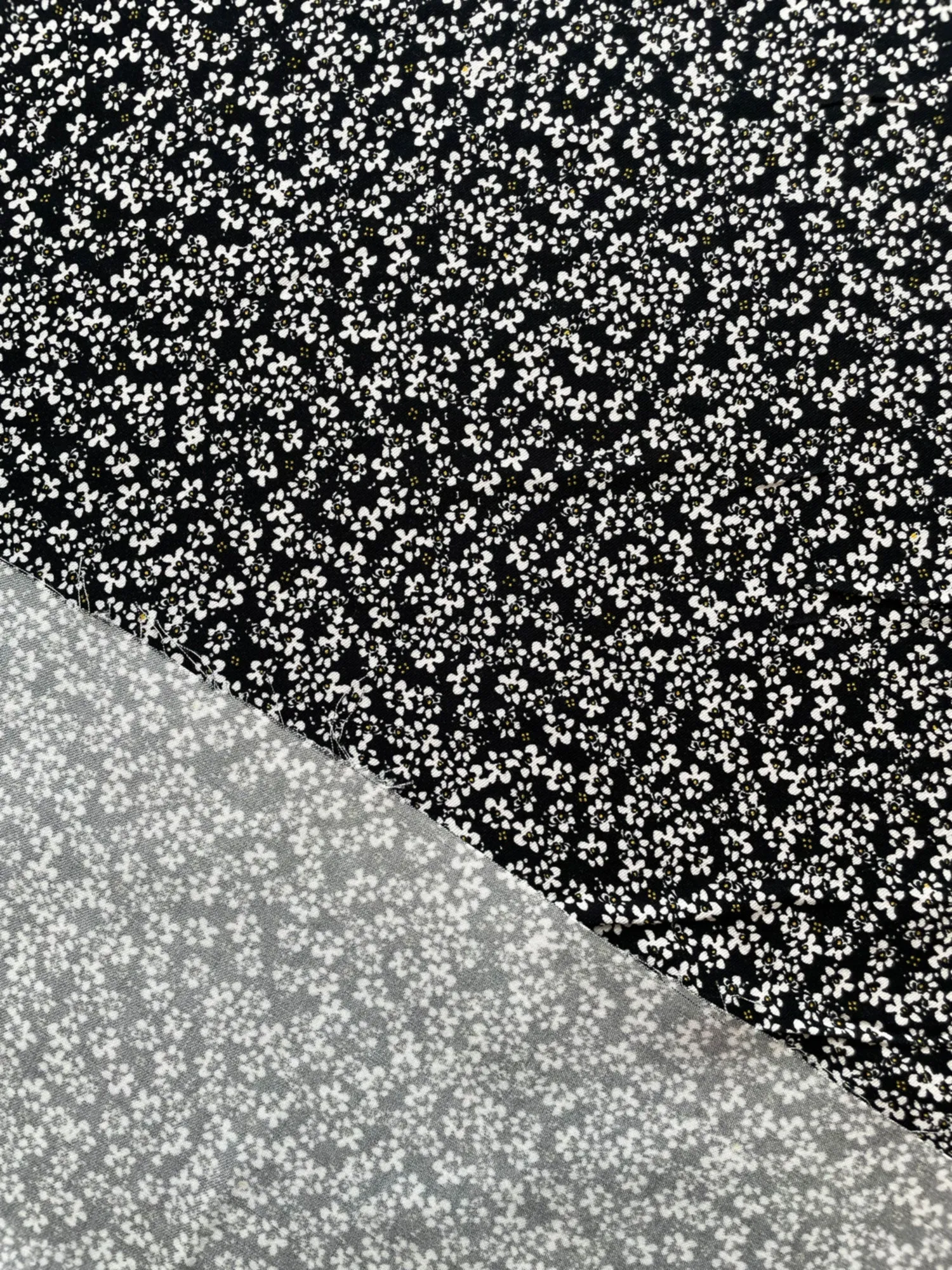 Floral Rayon Fabric in Midnight Daisies