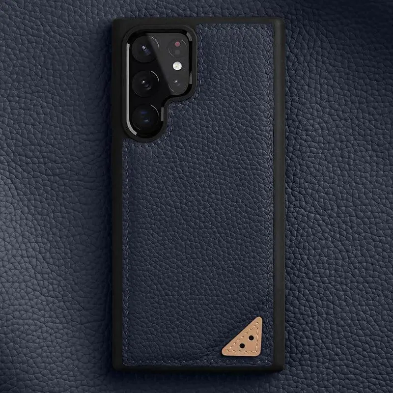 Galaxy S22 Ultra Plus Business Cover: Cute Leather Phone Case