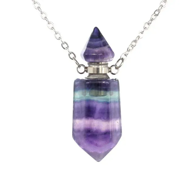 Gemstone Potion Bottle Necklace