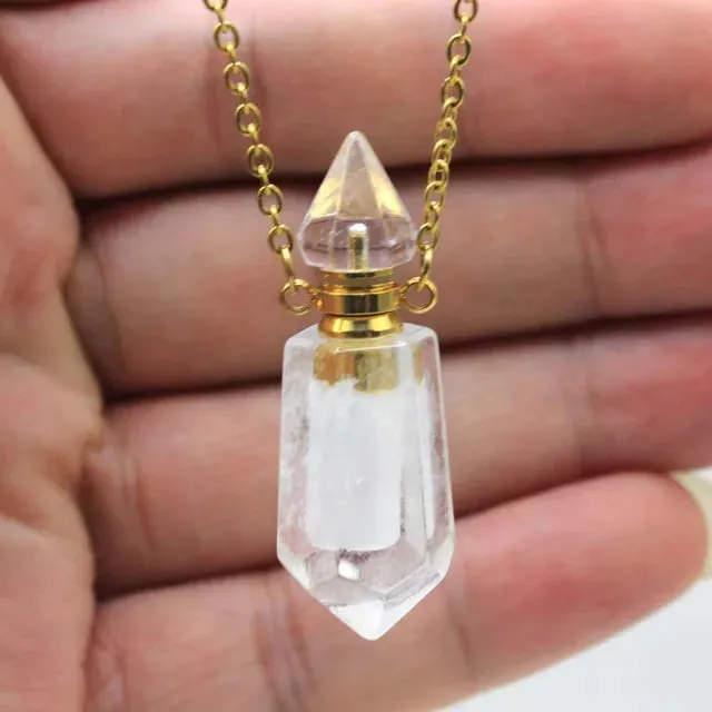 Gemstone Potion Bottle Necklace