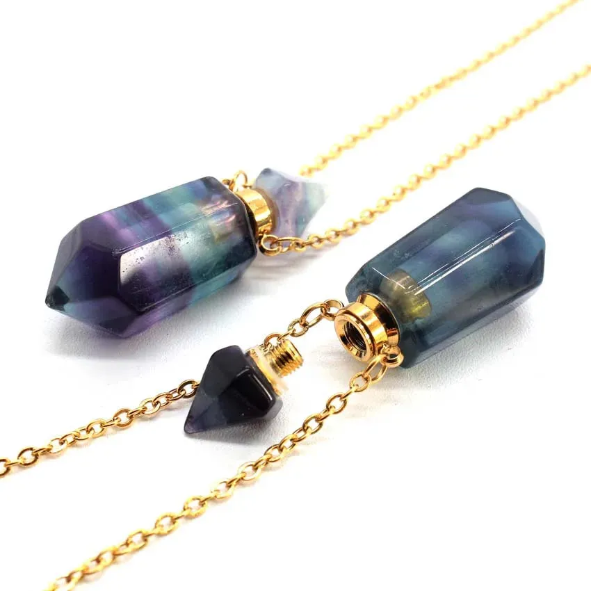 Gemstone Potion Bottle Necklace