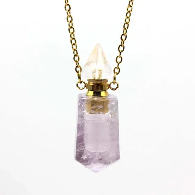 Gemstone Potion Bottle Necklace