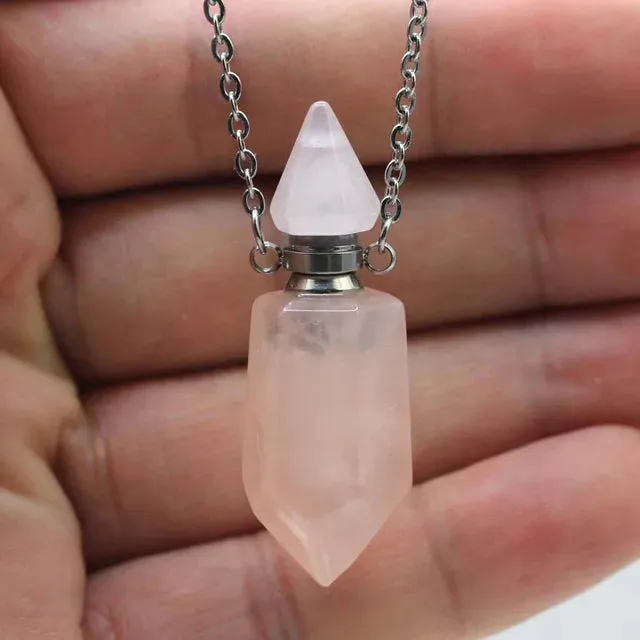 Gemstone Potion Bottle Necklace