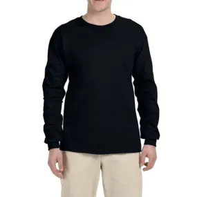 Gildan G240 Men's Ultra Cotton Long-Sleeve T-Shirt - Black