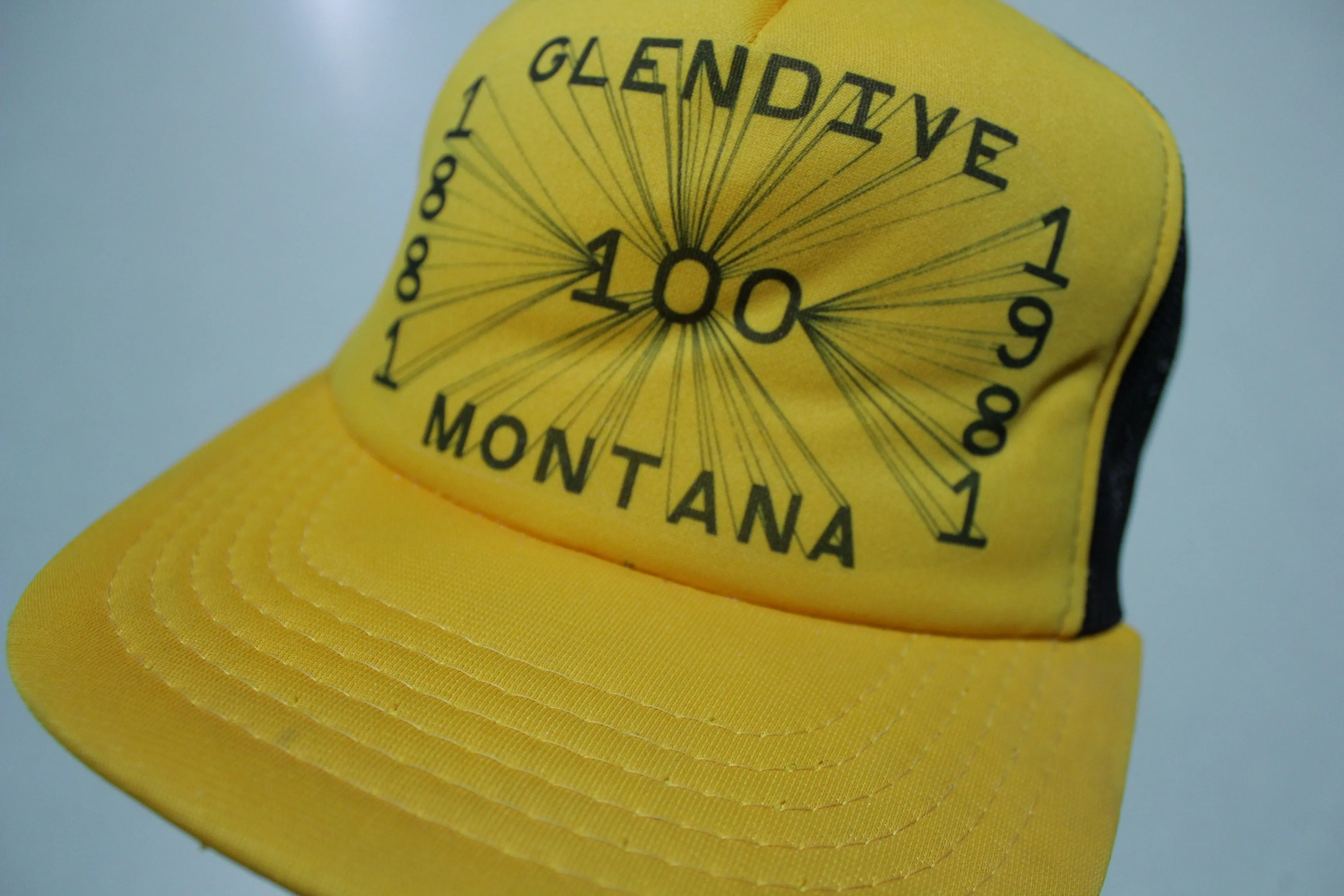 Glendive Montana 100 1881-1981 Vintage 80's Adjustable Snap Back Hat