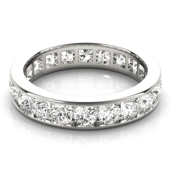 GLORY 3.7 Carat Channel Set Diamond Eternity Band in 14K/ 18K/ Platinum GIA Graded 20 pointer G Color SI1 Clarity By Mike Nekta SIZE 7 to 8.5