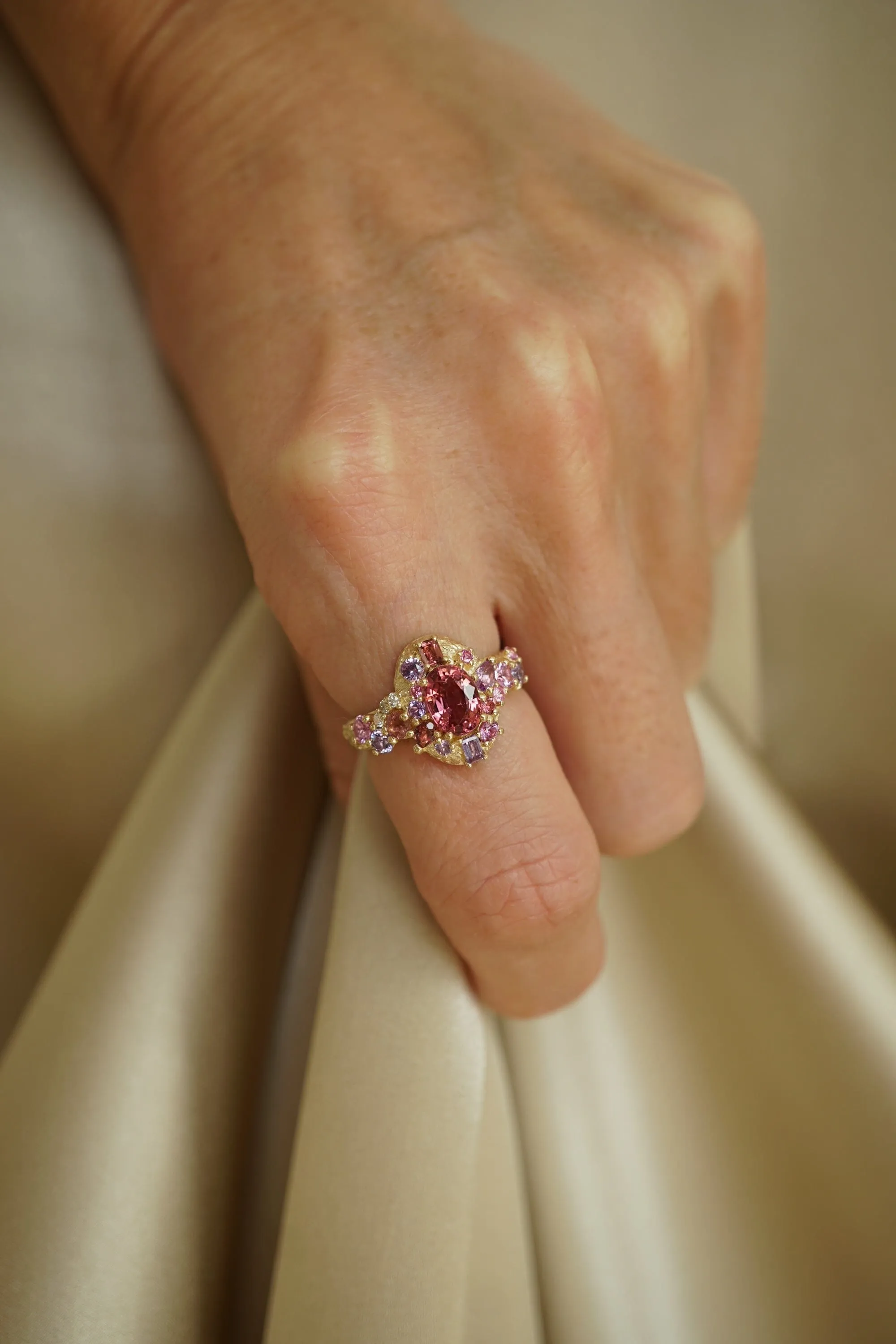 Gradient Rose Tourmaline Ring