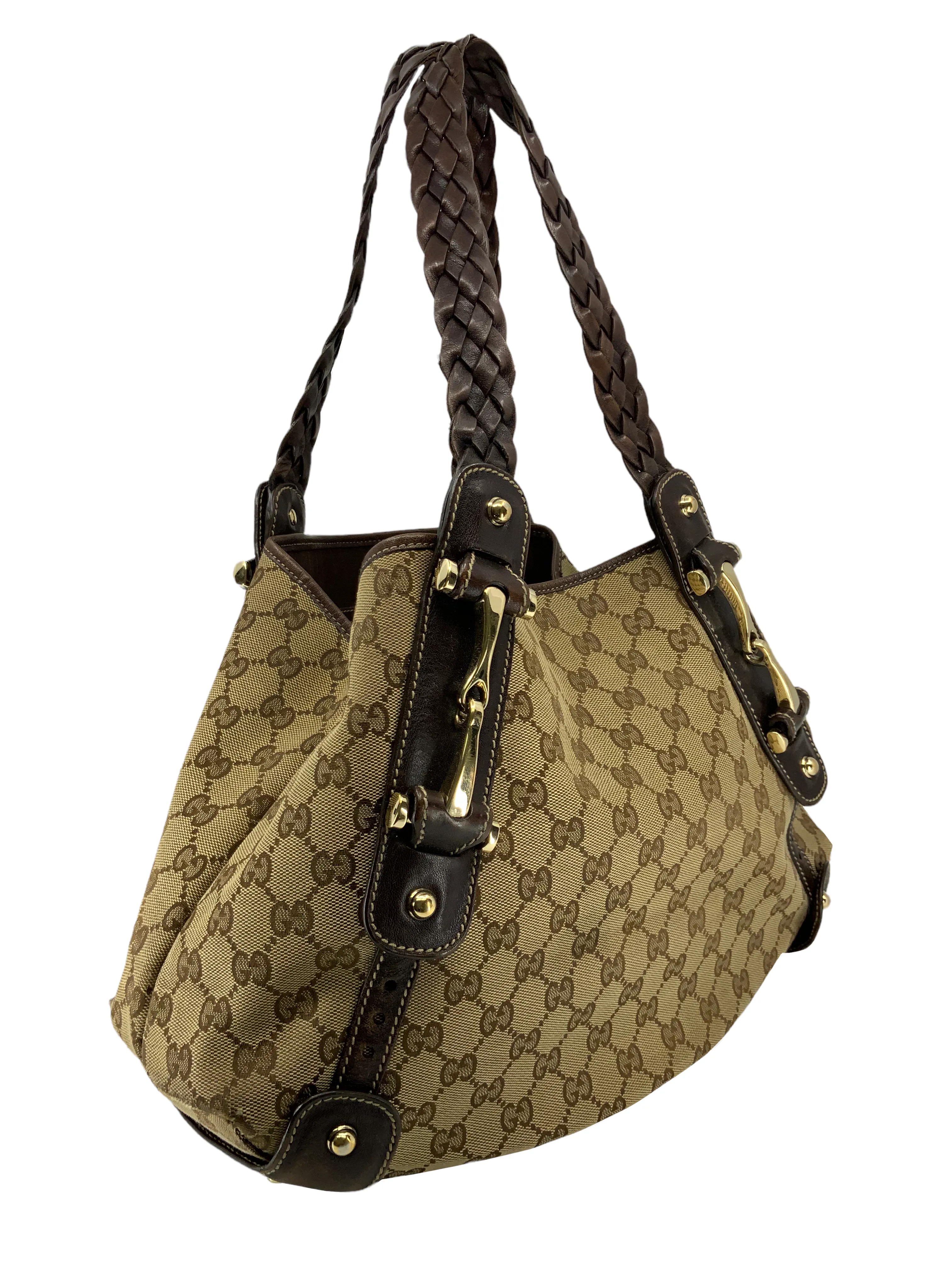 GUCCI Monogram Canvas Pelham Hobo