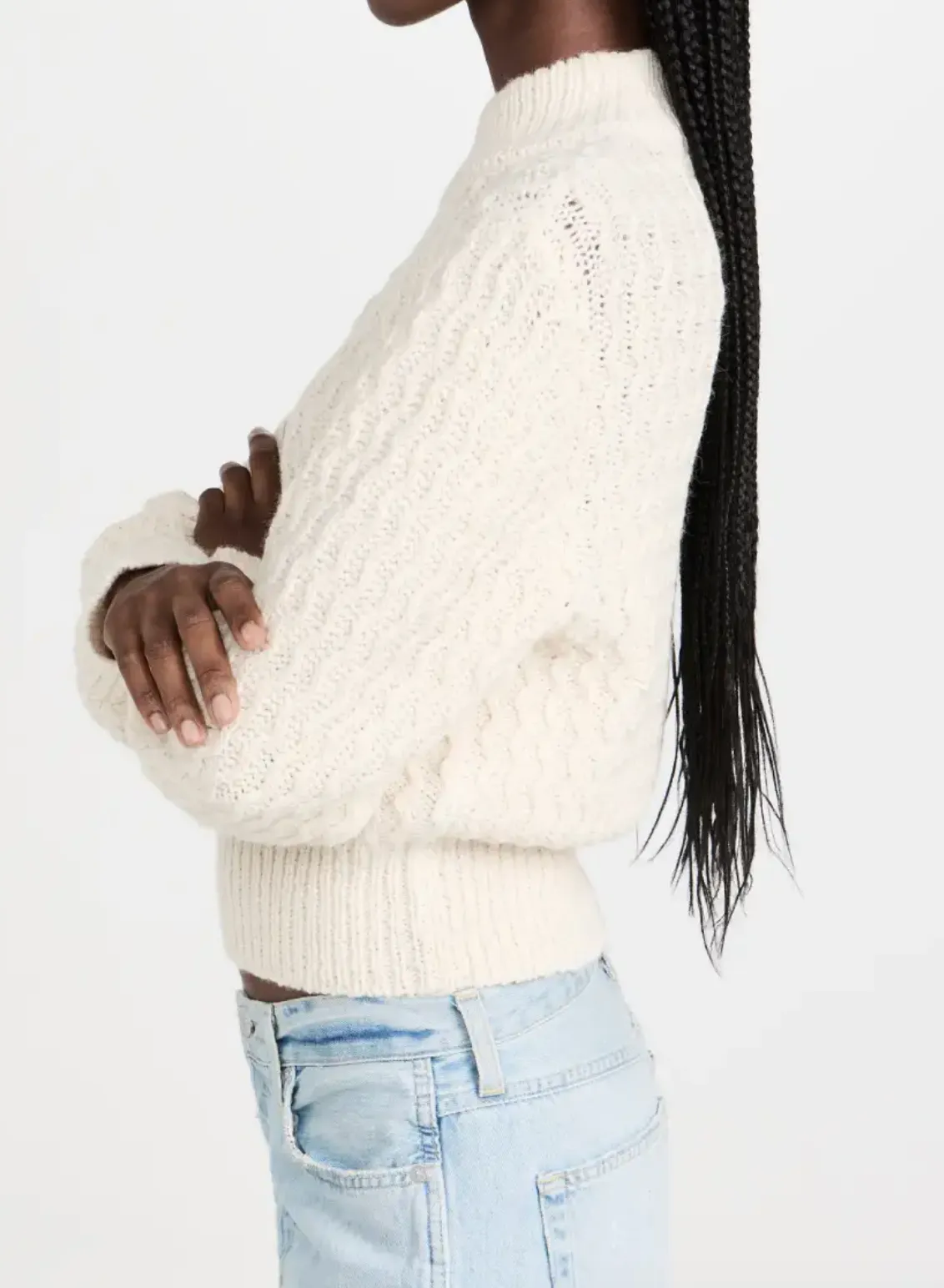 Helen Crop Mock Sweater