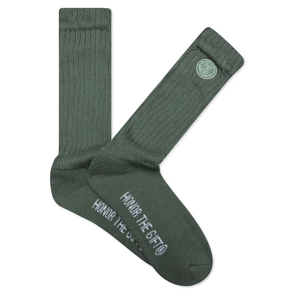 Honor The Gift HTG Loose Knit Socks - Green