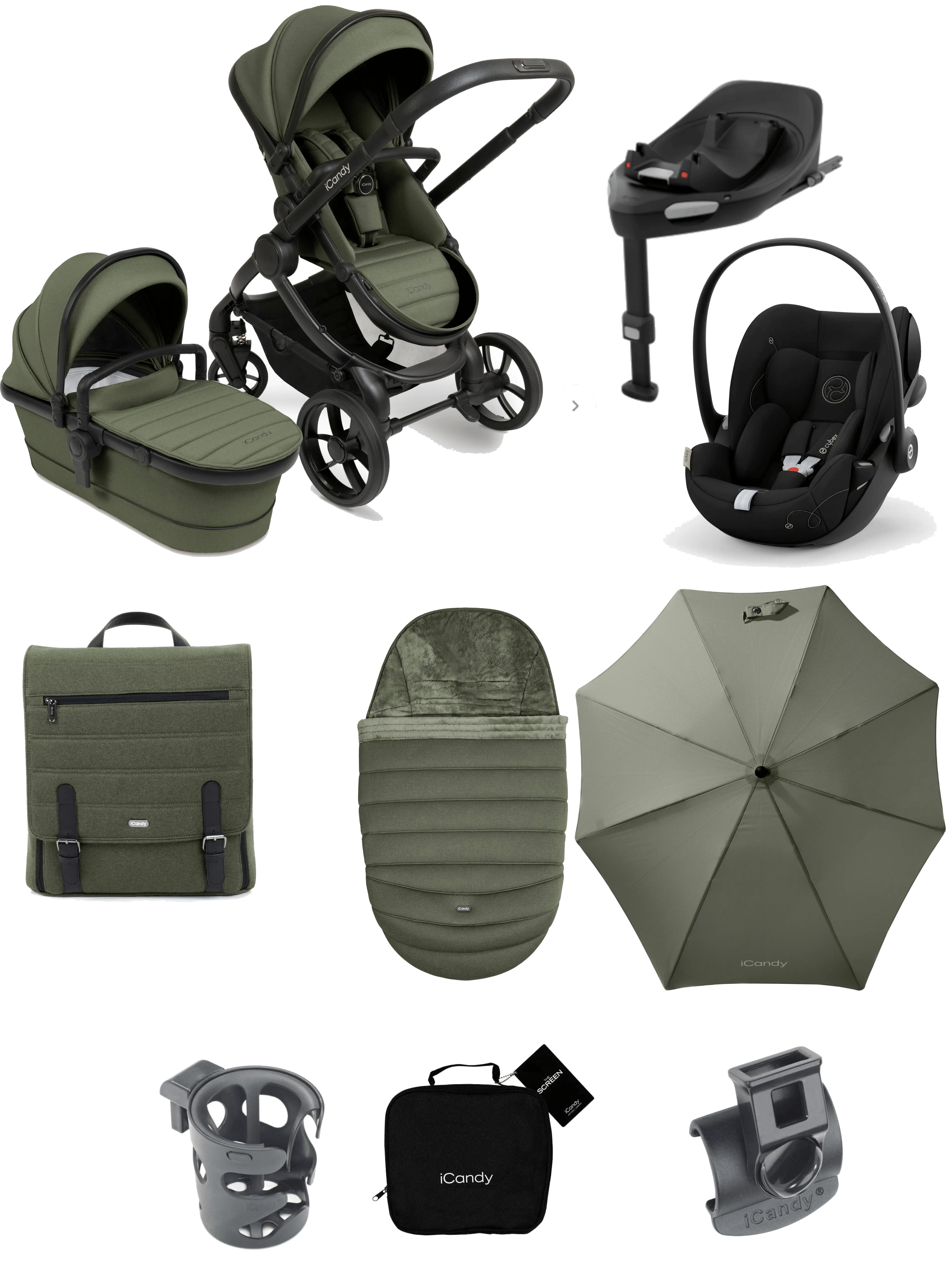 iCandy Peach 7 Cybex Cloud G Complete Travel System Bundle - Ivy