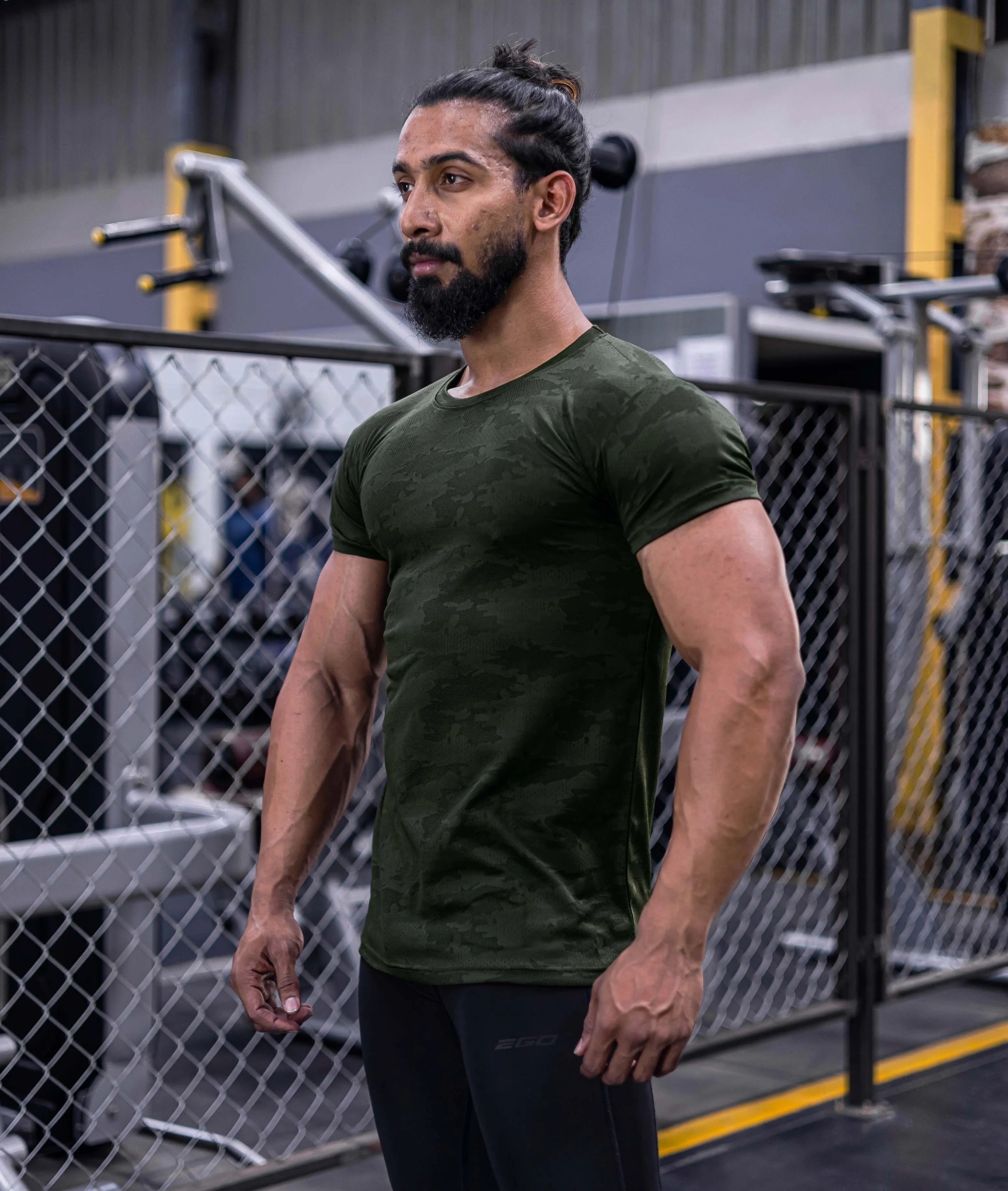 Jacquard Olive Camo GymX Tee - Sale