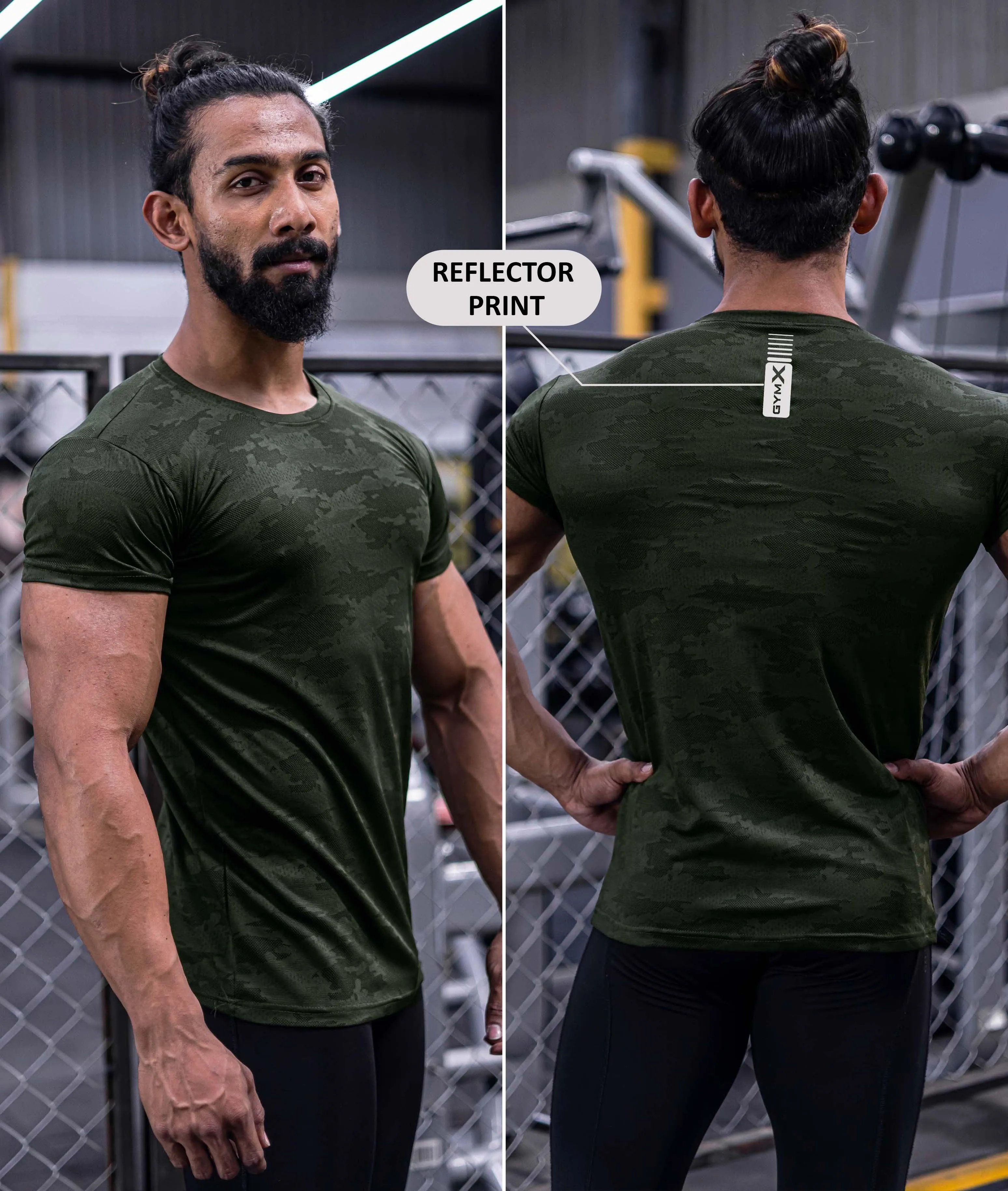 Jacquard Olive Camo GymX Tee - Sale