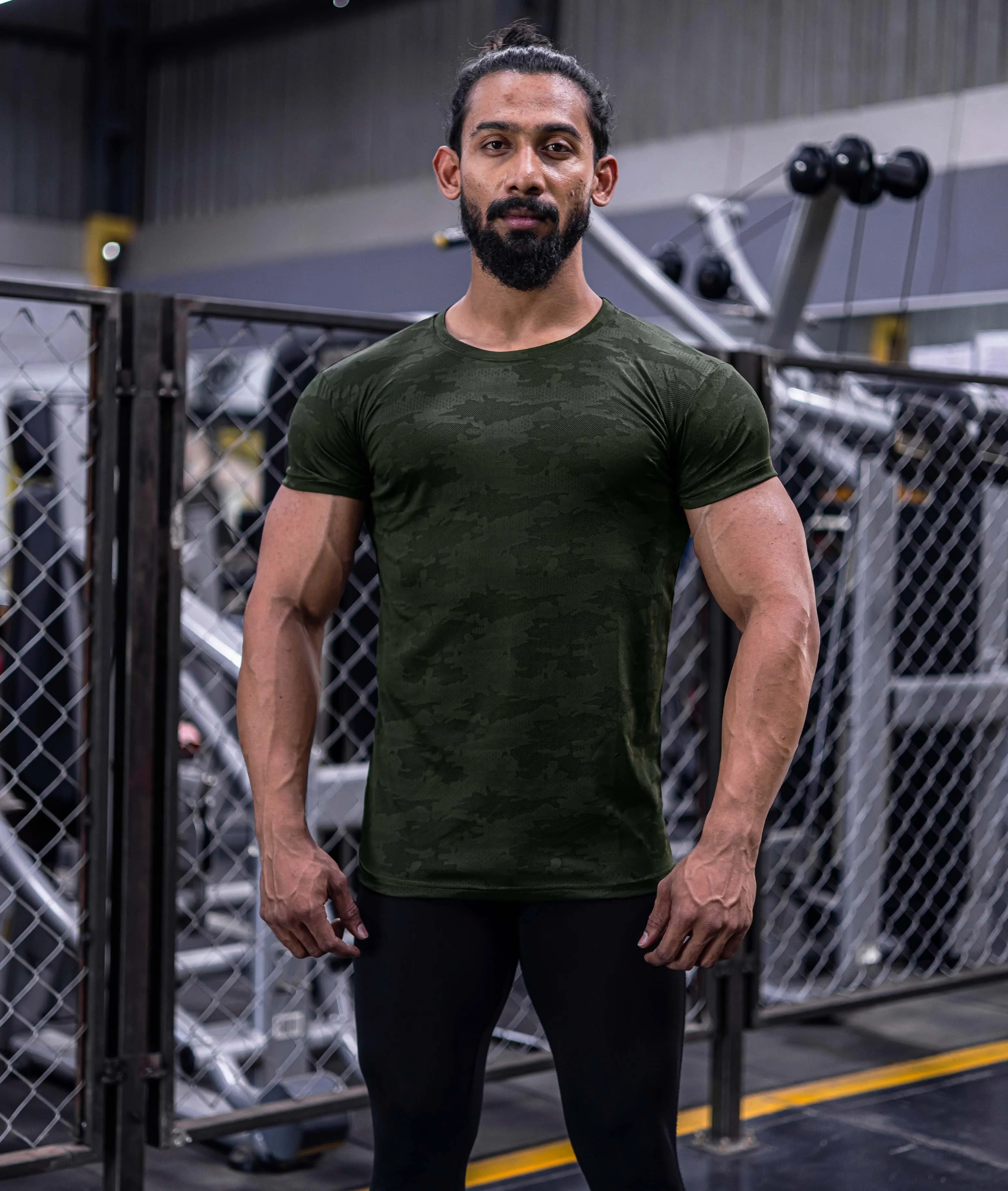 Jacquard Olive Camo GymX Tee - Sale