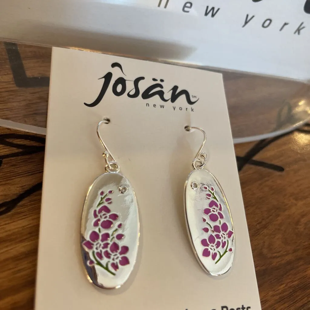 Josan SSW Pink Gladiolus Flower Earrings